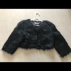 Black Faux Fur Jacket | Women | XL |